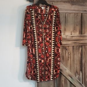 Aztec tribal print dress